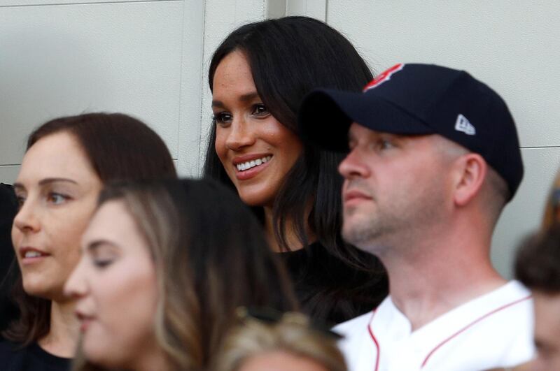 Britain's Meghan, Duchess of Sussex  watches as the New York Yankees and the Boston Red Sox play the first of a two-game series at London Stadium in Queen Elizabeth Olympic Park, east London. As Major League Baseball prepares to make history in London, New York Yankees manager Aaron Boone and Boston Red Sox coach Alex Cora are united in their desire to make the ground-breaking trip memorable on and off the field. AFP