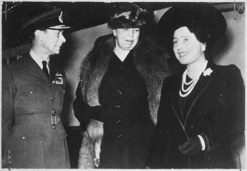 The queen is received by Eleanor Roosevelt, the US first lady at the time. Photo: US National Archives