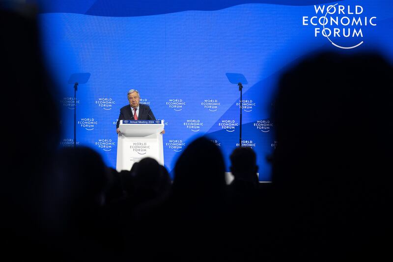 Antonio Guterres, UN Secretary General, addresses the assembly. AFP