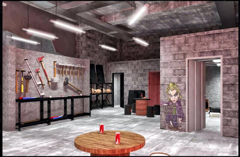 A rendering of Smash Room, which will open its second UAE branch at the Abu Dhabi-bound Last Exit