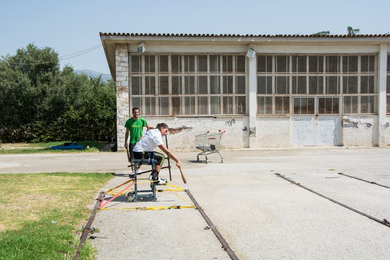 Alia Issa practices her club throw in preparation for the upcoming Tokyo Paralympic Games.