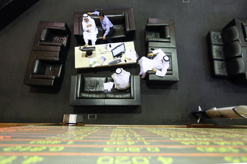The Dubai Financial Market General Market had its best day in nearly six months on Thursday, closing up 1.96 per cent at 3,513.57. Sarah Dea / The National