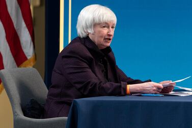 Treasury Secretary Janet Yellen says more must be done to limit the economic damage from the Covid-19 pandemic. AP