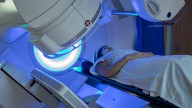 Woman Receiving Radiation Therapy Treatments for Breast Cancer. Getty Images