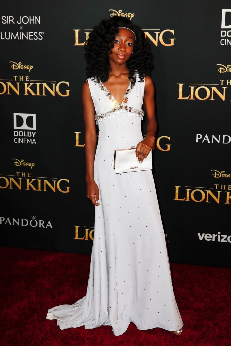 Shahadi Wright Joseph arrives for the world premiere of Disney's 'The Lion King' at the Dolby Theatre on July 9, 2019. EPA
