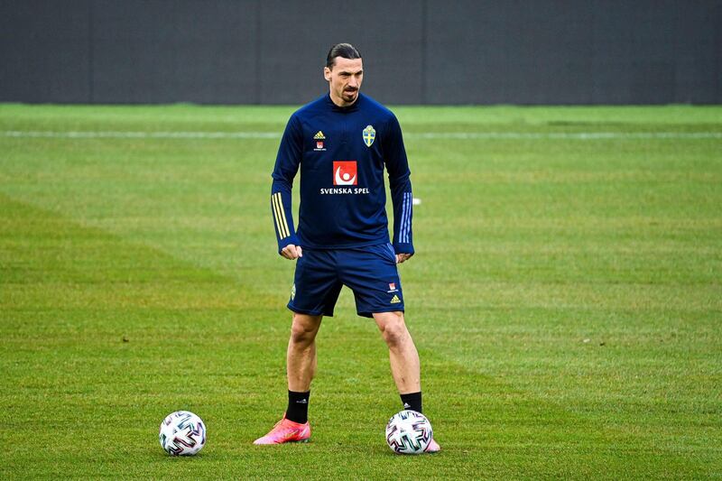 Zlatan Ibrahimovic prepares to strike the ball. AFP