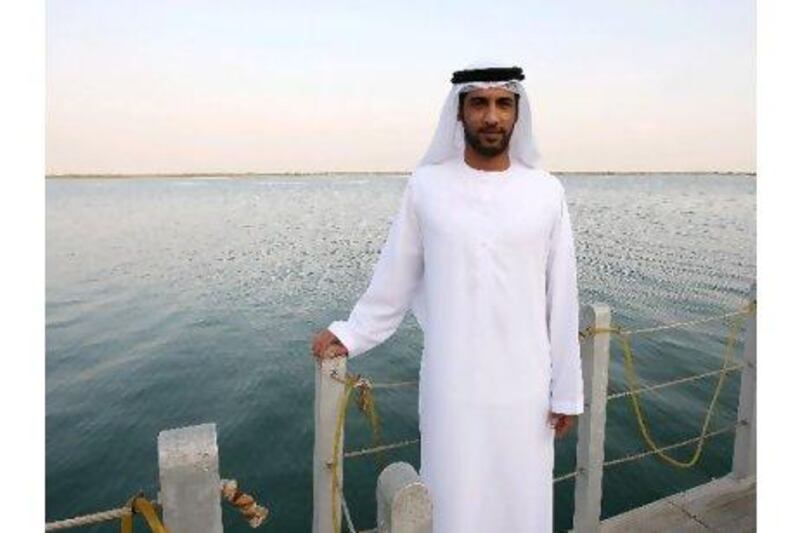 Nasser Al Osaiba at Palma beach resort in Umm Al Qaiwain. He says his legal expertise will help him turn ideas into action. Pawan Singh / The National