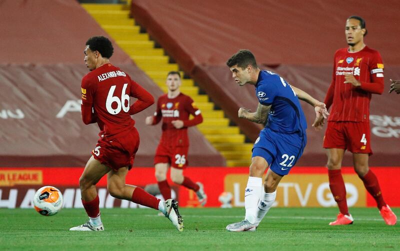 Christian Pulisic (on for Mount, 59') - 8: The American terrorised Liverpool's defence, assisting for Abraham's goal and then slamming home Chelsea's third. Could have had another soon after but finish was poor. Reuters