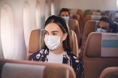 Travellers must wear face masks on all forms of public transport until at least September 13 after the Transportation Security Administration extended  a ruling on compulsory face maks during Covid-19 travel. Courtesy Etihad 