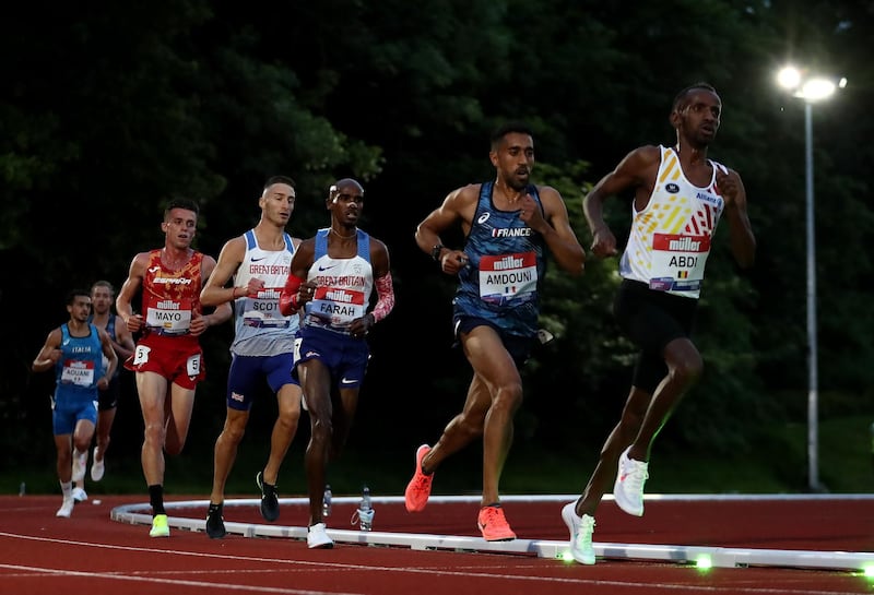 Sir Mo Farah in action. Getty