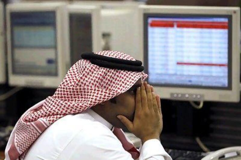 The websites of the Abu Dhabi Securities Exchange and Saudi Arabia's stock exchange were slow to load last Tuesday. Reuters