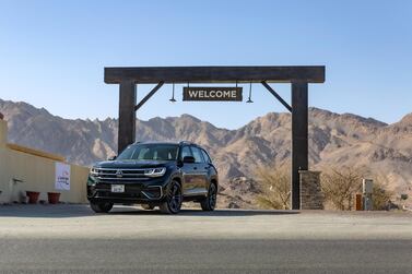 The first Teramont arrives at the Hatta Wadi Hub, an adventure park in the region. Courtesy Volkswagen Middle East