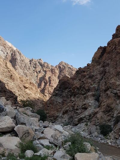 The UAE's wadis are waiting to be explored. Courtesy Sarah Maisey