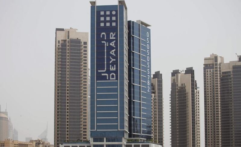 A Deyaar building for lease in Business Bay in Dubai in 2012. The Dubai developer has become the latest company to consider opening up to outside buyers. Razan Alzayani / The National