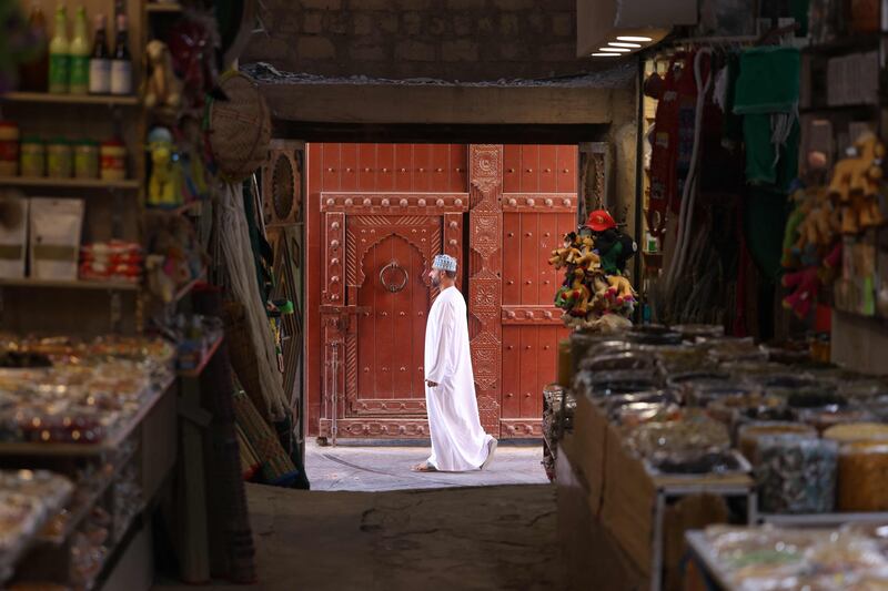 A visitor strolls through the Nizwa marketplace in Ad Dakhiliyah governorate, Oman. All photos: AFP
