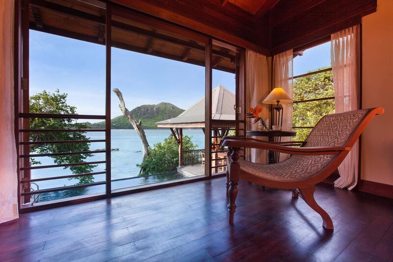 A view from the living room at the Owner's Villa - Flanbwayan at Enchanted Island Resort, Seychelles. Courtesy: JA Resorts & Hotels