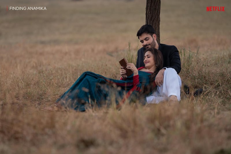 Madhuri Dixit Nene and Manav Kaul in 'Finding Anamika'. Courtesy Netflix