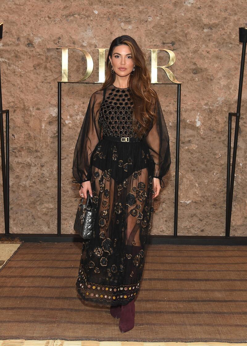 Influencer Negin Mirsalehi attends the Christian Dior Cruise 2020 show in Marrakech. Getty Images