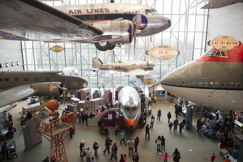 Tourists visit the Smithsonian National Air and Space Museum in Washington, DC, December 28, 2015. More than 8 million people visit the museum each year, making it one of the most visited museums in the world. The museum maintains the world’s largest collection of aviation and space artefacts. AFP 

