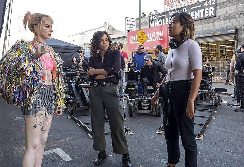 Rosie Perez, Margot Robbie, and Cathy Yan in Birds of Prey: And the Fantabulous Emancipation of One Harley Quinn (2020) courtesy: IMDb