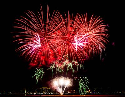 Yas Island fireworks shows are a popular draw. Photo: Yas Island Abu Dhabi