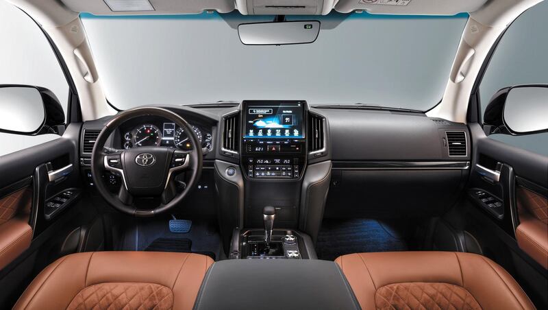 Inside the cabin. Toyota