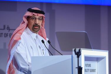 Khalid Al Falih said renewables will not conflict with oil's role in the energy mix. Victor Besa / The National