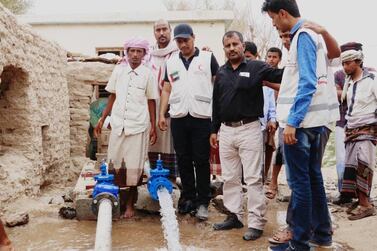 The solar-powered water pumping station in Shabwa, Yemen. WAM.