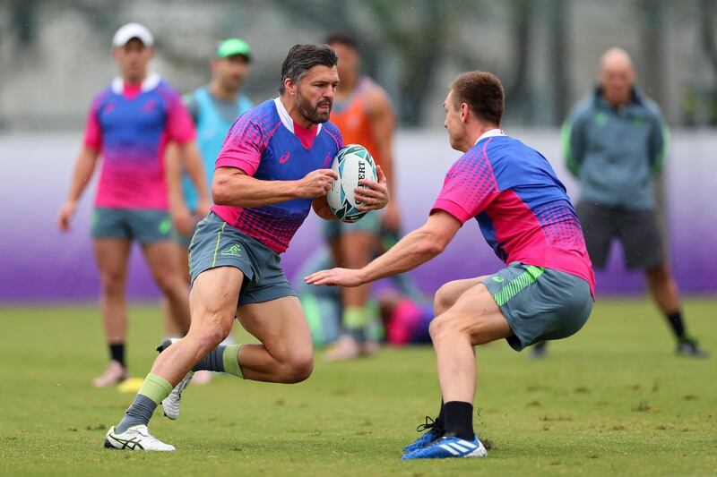 Australia's Adam Ashley-Cooper, left, and  Dane Haylett-Petty. Getty