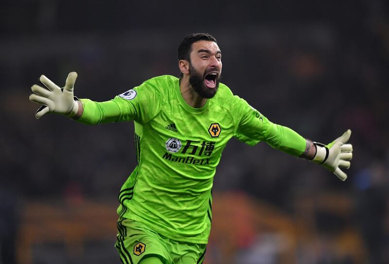 Wolves goalkeeper Rui Patricio celebrates the amazing comback. Getty