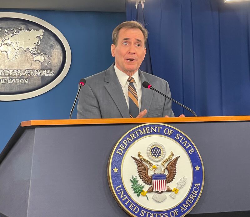 White House National Security Council spokesman John Kirby addresses the comments on China on February 8. Photo: The National