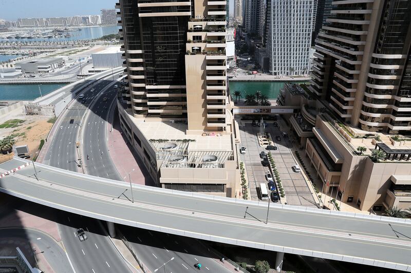 A view of Dubai Marina from Ms Sabbah's apartment