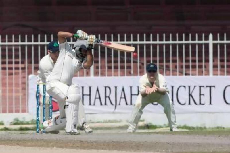 The UAE captain Khurram Khan, seen here batting for the UAE against Ireland in Sharjah in March, says his side will go into their 50-over match with 'the usual winning mentality.' Jeffrey E Biteng / The National