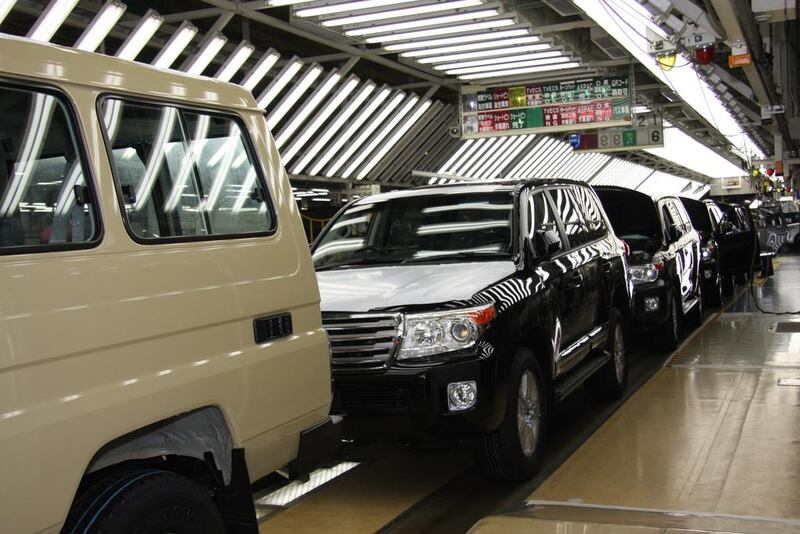 A production line at Toyota’s Yoshiwara factory. The plant totally assembles the iconic Land Cruiser, as well as Lexus’s luxury variants of the off-road vehicle. Photos courtesy Toyota

