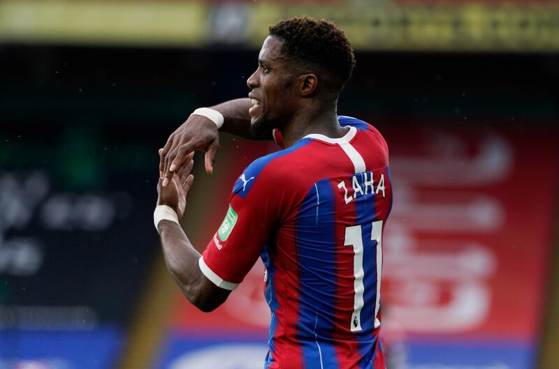 Wilfried Zaha during the Premier League match between Crystal Palace and Tottenham Hotspur. Reuters