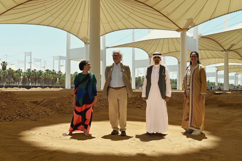 Islamic Arts Biennale curators architect Sumayya Valley, art historian Julian Raby, archeologist Saad Alrashed and scholar Omniya Abdel Barr. Photo: Diriyah Biennale Foundation