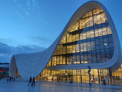 The Heydar Aliyev Centre was designed by the late architect Zahad Hadid. Unsplash / Iltun Huseynli