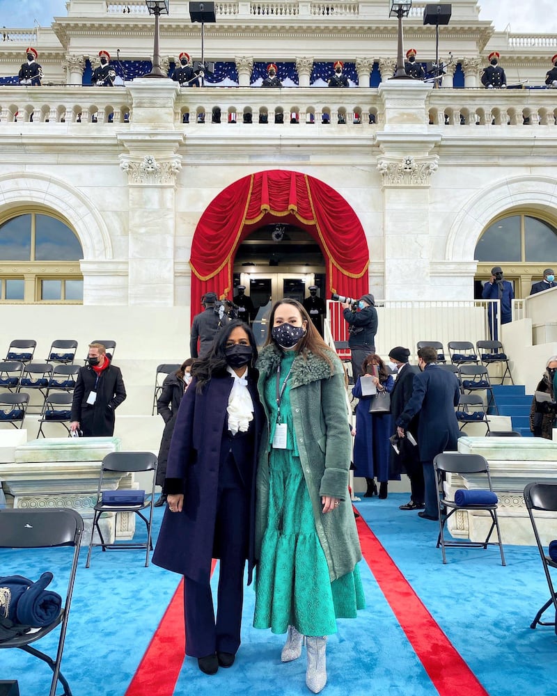 Maya Harris and Meena Harris, the sister and niece of Vice President-elect Kamala Harri. Twitter/ @meenaharris