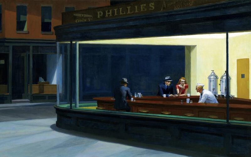 American artist Edward Hopper’s Nighthawks almost becomes an obsession for Laing. Art Institute of Chicago / Corbis 
