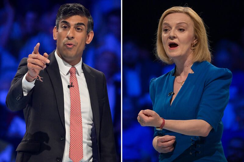 British leadership contenders Rishi Sunak and Liz Truss. Getty