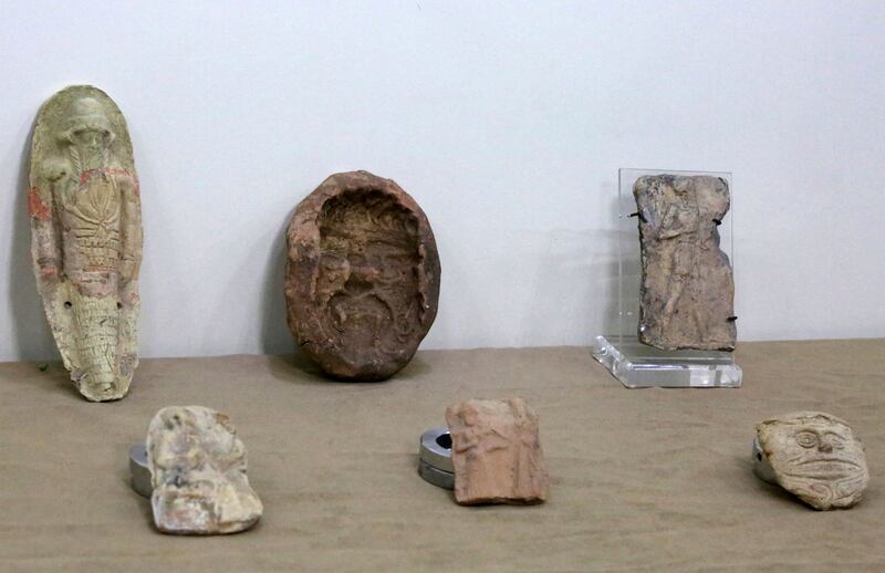 Antiquities returned to Iraq by Lebanon. AFP
