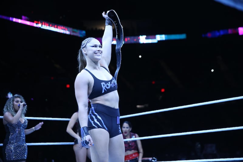 15). Ronda Rousey (WWE); 12.5 million, $67,000. Image courtesy of WWE