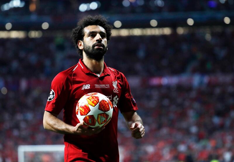 Mohammed Salah of Liverpool during the Uefa Champions League final. EPA
