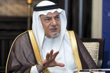 Prince Turki bin Faisal Al Saud said Iran is a paper tiger with steel claws. Leslie Pableo for The National 