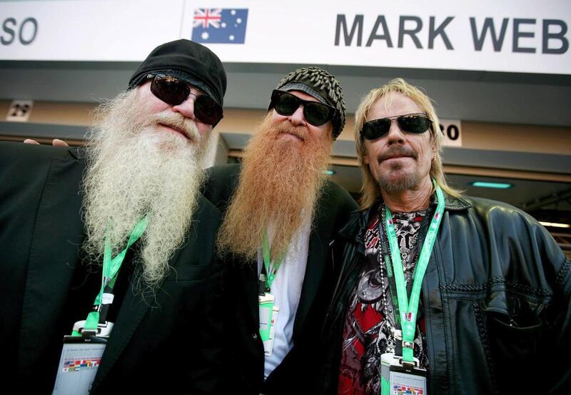Members of US band ZZ top, left to right, Dusty Hill, Billy Gibbons and Frank Beard. Diego Azubel / EPA