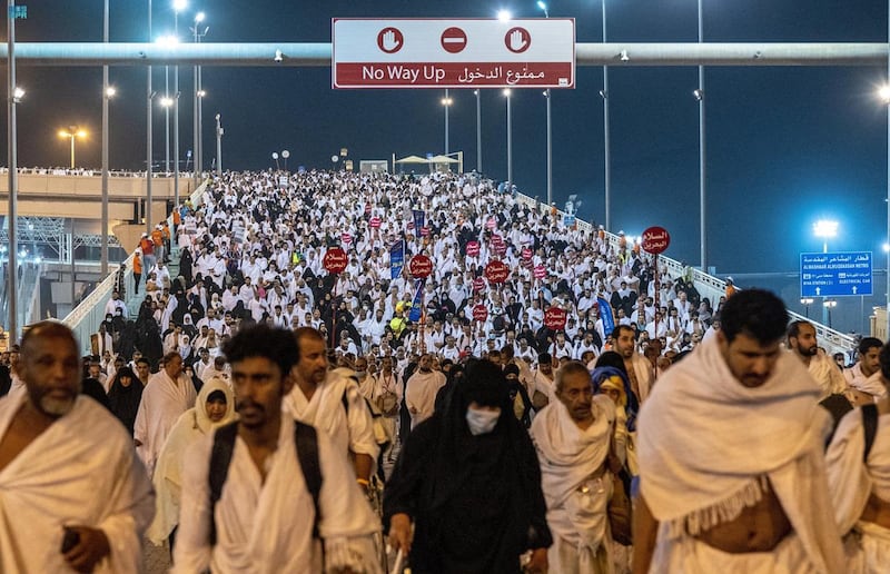 Millions of pilgrims set off on the journey from Muzdalifah to Mina. SPA