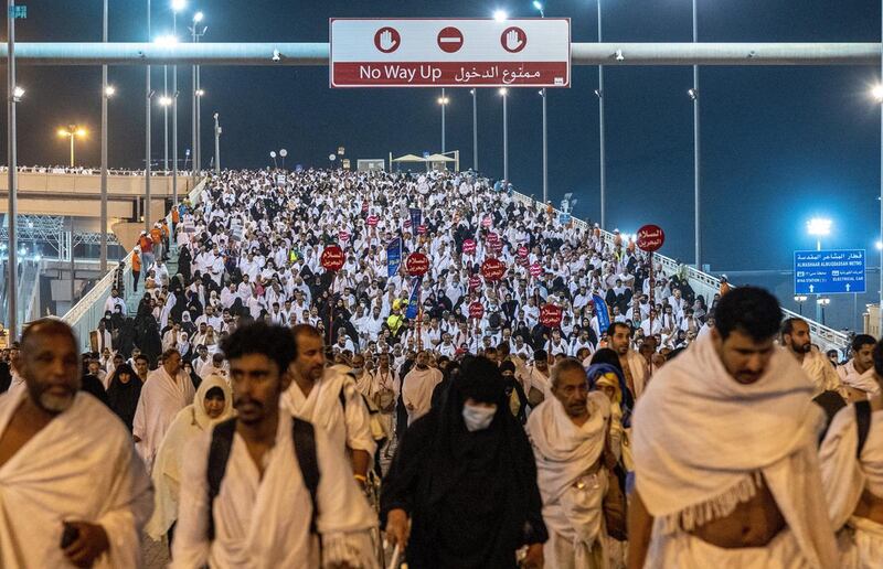 Millions of pilgrims set off on the journey from Muzdalifah to Mina. SPA