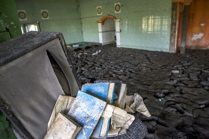 A mosque destroyed by the mudflow. Ulet Ifansasti / Getty Images