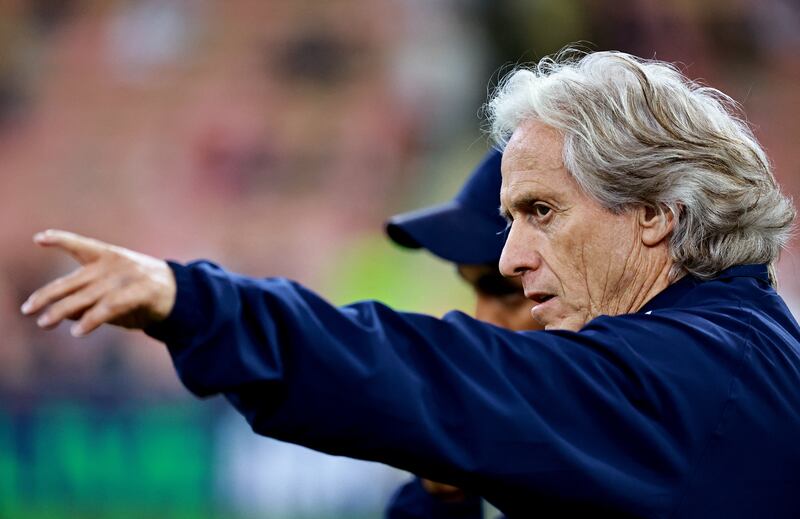 Al Hilal manager Jorge Jesus watches on from the touchline. Reuters