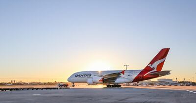 Qantas has mothballed its A380 fleet in the California desert because of the pandemic. Courtesy Qantas